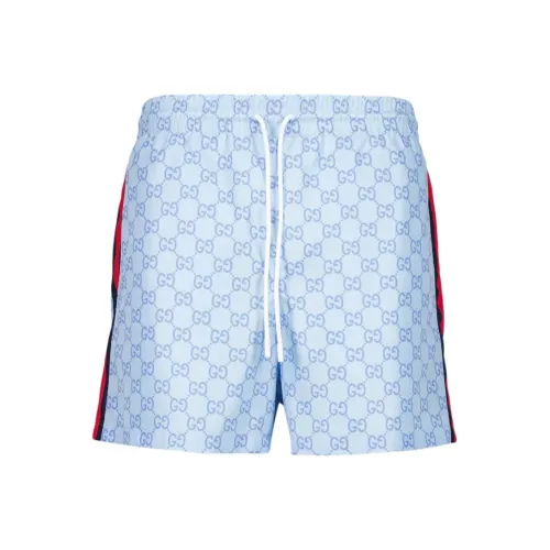 GUCCI Пляжные шорты Мужские Светло-синие