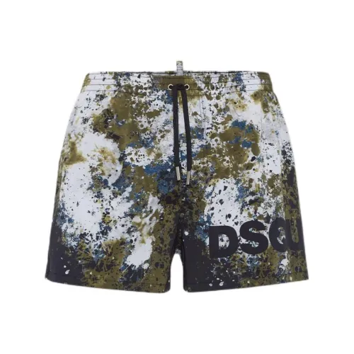 DSQUARED 2 Пляжные шорты Мужские Армейский зеленый