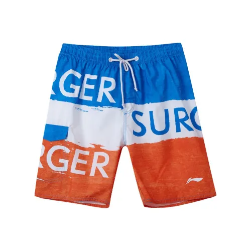 Лайнер Пляжные Шорты Мужские Синий Оранжевый Комплект