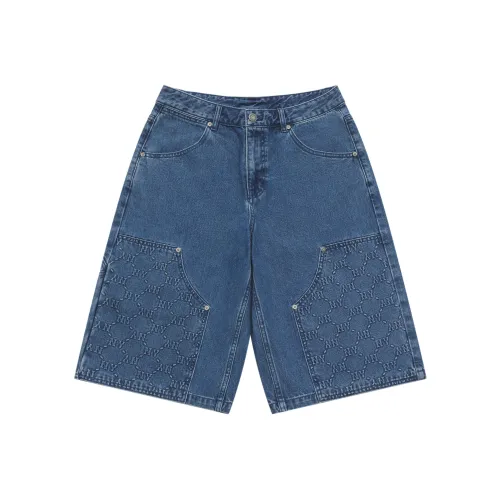 Mlb Base Logo New York Yankees Blue Men's Jeans Shorts