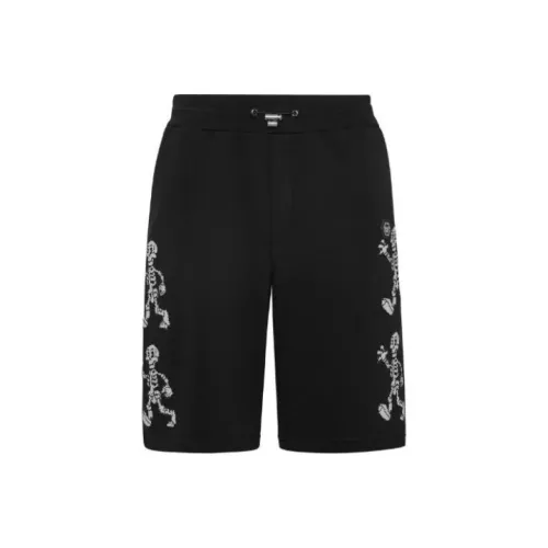 PHILIPP PLEIN Черные Мужские Повседневные Шорты