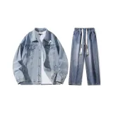 Set (Denim Jacket + Dark Blue Jeans)  
Комплект (Джинсовая куртка + Темно-синие джинсы)