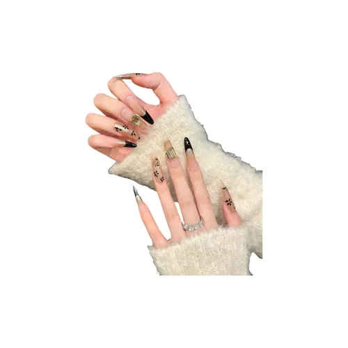 XIAMEIYU RAD Кленовый National Стиль Ручной Кошка'S Eye False Nail Заостренный Тип Многоцветный Jump Цвет Французский 35мм