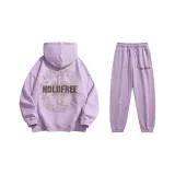 Комплект (Светло-фиолетовая рубашка с длинным рукавом + Светло-фиолетовые штаны)