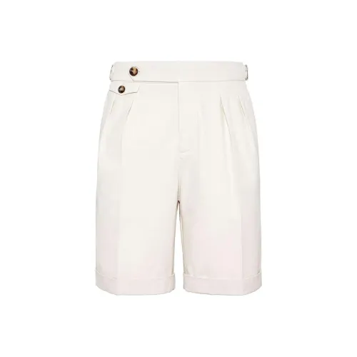 BRUNELLO CUCINELLI Белые Мужские Повседневные Шорты