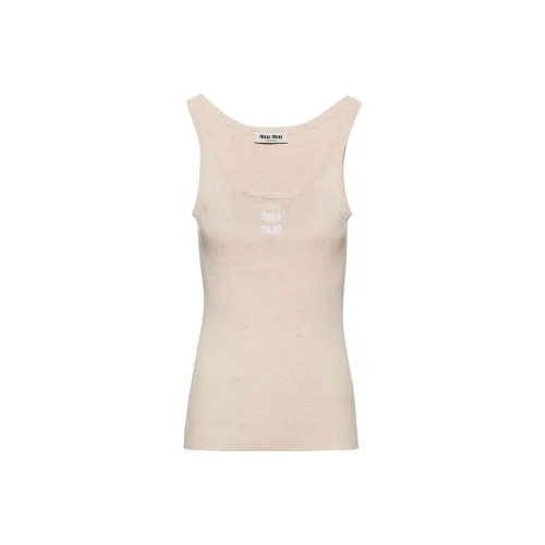 MIU MIU Бежевые Женские Майки