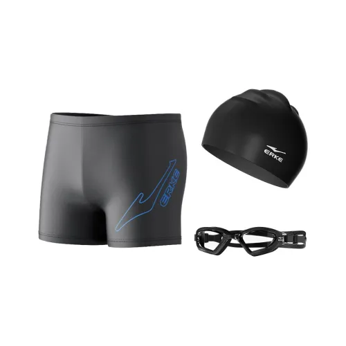 Erke Плавательные шорты Мужские Маленький Рамка Три Штуки Набор Черный