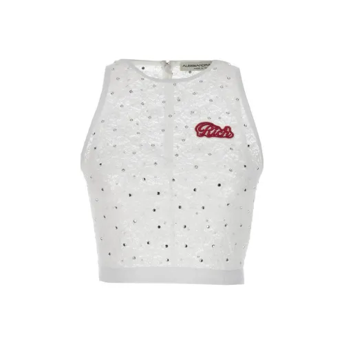 Alessandra Rich Майка Женская Серого цвета