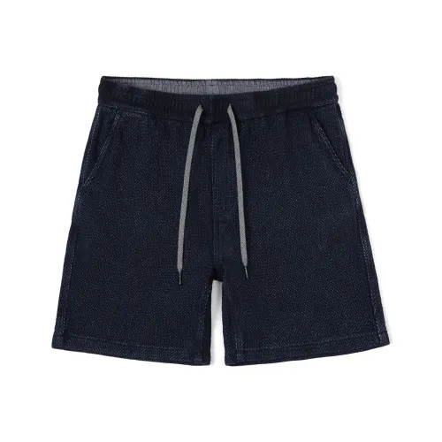 SIMWOOD Джинсовые шорты Мужские Промытый Винтаж Синий