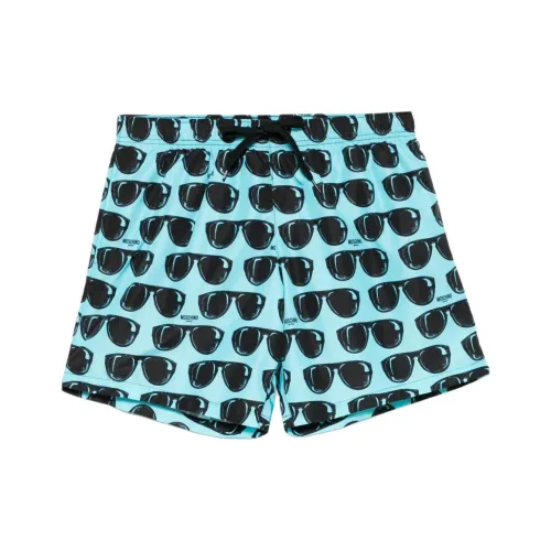 MOSCHINO SS25 Плавательные шорты Мужские Аква Синий