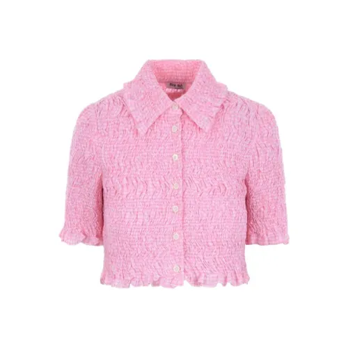 MIU MIU Розовые Женские Короткие Топы