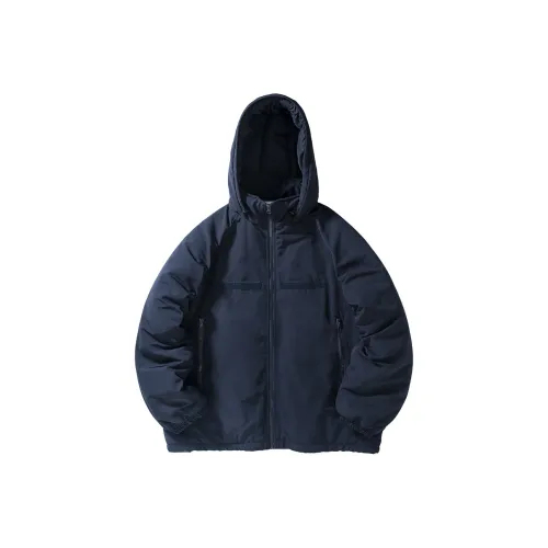 Borderless BDLS Хлопковый пуховик Унисекс Темно-синий