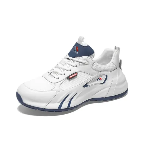 KOLUMB Водонепроницаемый Легкий Увеличивающий высоту Низкий Топ Повседневная обувь Мужская Белый Синий