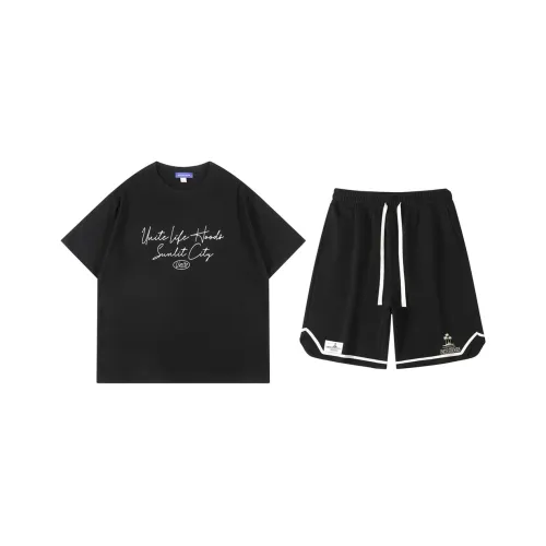 Unite Life HOODS Повседневная Спортивная Одежда Унисекс Черный