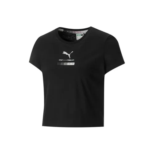 PUMA Черные Женские Короткие Топы