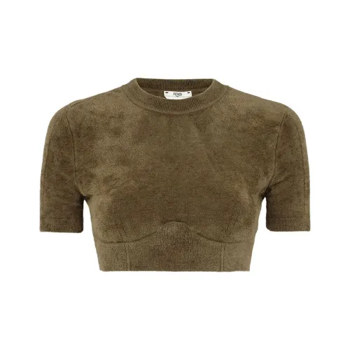 FENDI X Skims Collaboration КРОП ТОП Женский Зеленый