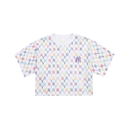 Mlb Base Logo SS21 Прямой крой T-рубашка Женская Белая