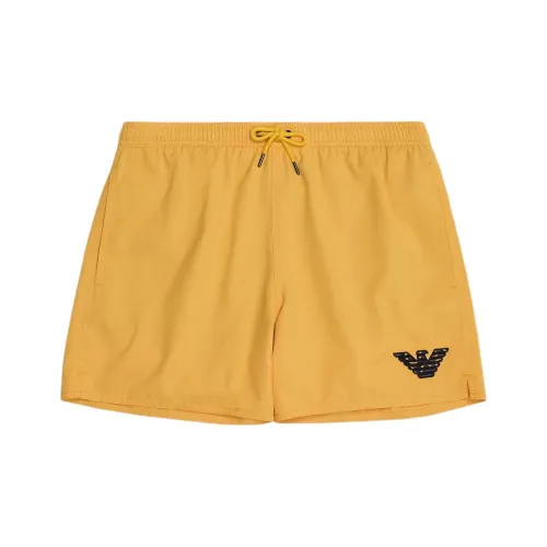 EMPORIO ARMANI Пляжные шорты Мужские Желтые