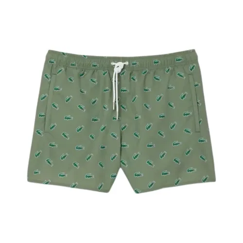 LACOSTE SS25 Плавательные шорты Мужские Зеленый Белый