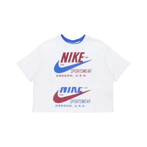 NIKE Белые Женские Короткие Топы