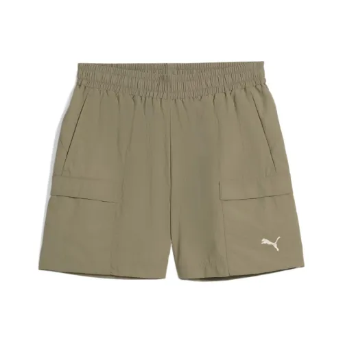 PUMA EssentialsRELAXED Карго Шорты Мужские Зеленые