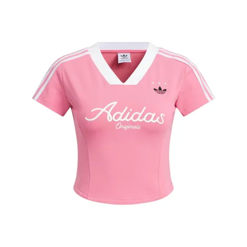 Adidas Свет Розово-красные Женские Футболки