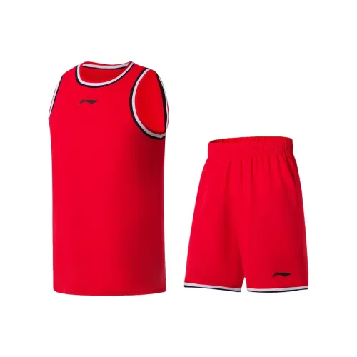 LINING Sports Basketball Collection Август Красный Мужские баскетбольные костюмы