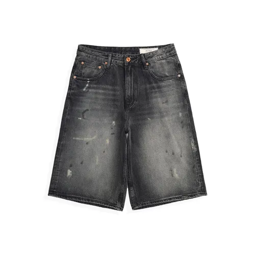 ZENGZHI Джинсовые шорты Унисекс Dirty Черный