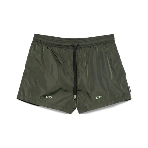Off WHITE FOREST Зеленый Мужские Плавательные Шорты