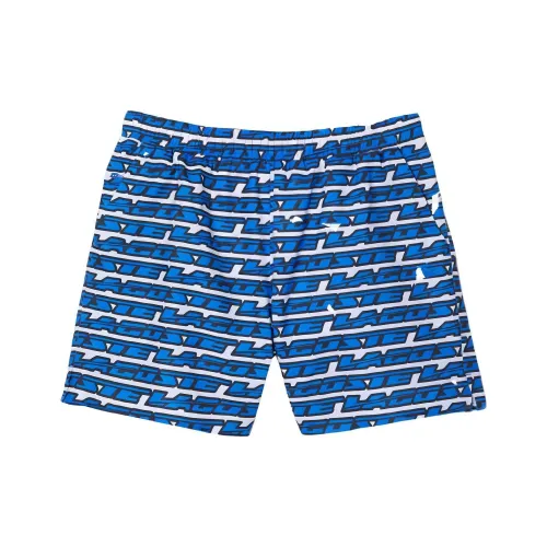 LACOSTE Синие Белые Шорты для Пляжа с Принтом Мужские