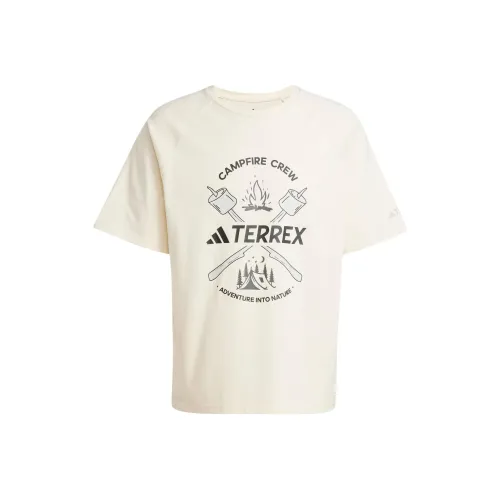 Adidas Terre SS25 T Рубашка Мужская Экрю