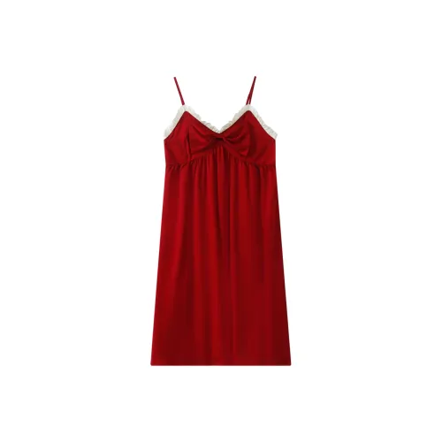 XUANZHITING Ночная сорочка Женская Красная