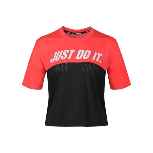 Nike Рукав с оборотом T-рубашка Женская Ember Красный