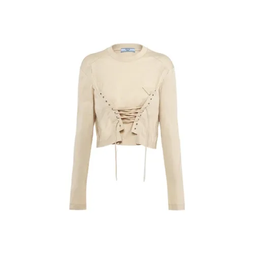 PRADA Бежевый Женские Короткие Топы