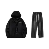 Set (Black (Hooded Down Liner) Tops + Black Jeans)  
Комплект (Черный (С капюшоном пуховая подкладка) топы + черные джинсы)