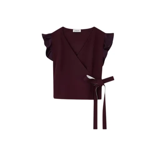 Lanvin T-рубашка женская темно-фиолетовая красная