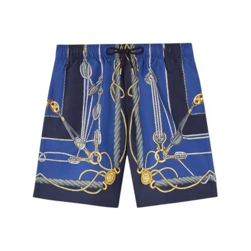 VERSACE SS24 Пляжные шорты Мужские Морской синий