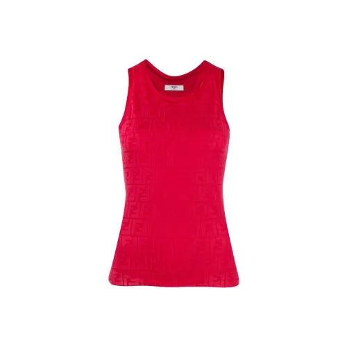 FENDI Женские Майки Красного Цвета