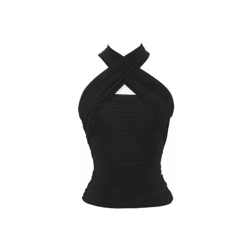 SAINT LAURENT Майка Женская Черная