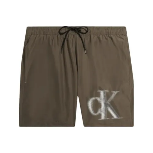 CK Calvin Klein Плавательные шорты Мужские Оливковые