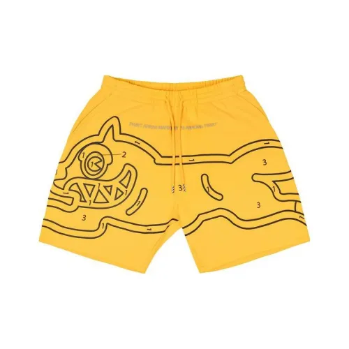 Ice Cream Yellow Men's Casual Shorts Мороженое Желтые Мужские Повседневные Шорты