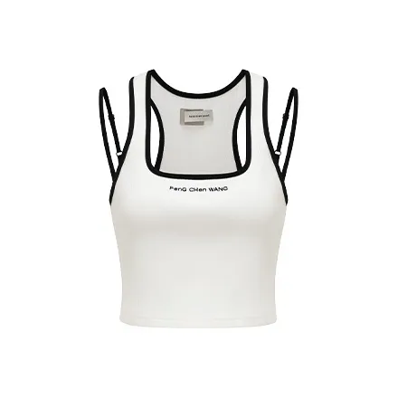 Feng Chen Wang Майка Женская Белая