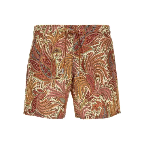 ETRO Мужские плавательные шорты коричневого цвета