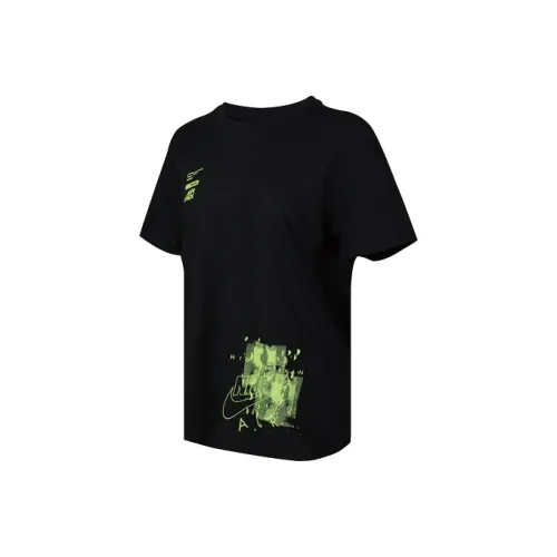 Nike T-Shirt Женская Черная Зеленая