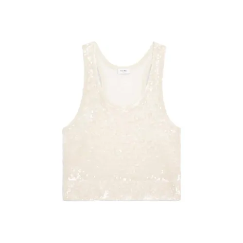 CELINE Экрю Женские Майки
