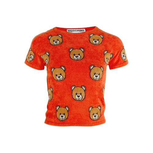 MOSCHINO Оранжево-красные Женские Короткие Топы