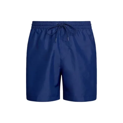 CK Calvin Klein Средний Шнур Плавание Шорты Логотип Лента Плавки Мужской Морской синий