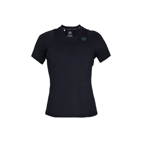 Under Armour Рукав реглан T-рубашка Женская Черная