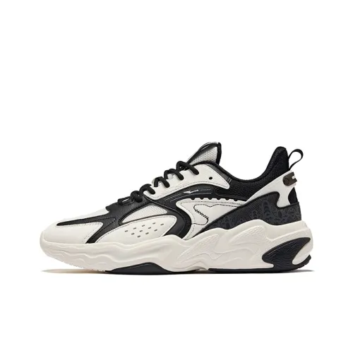 Erke Амортизация Противоскользящее покрытие Низкий топ Повседневный Мужской Белый Черный