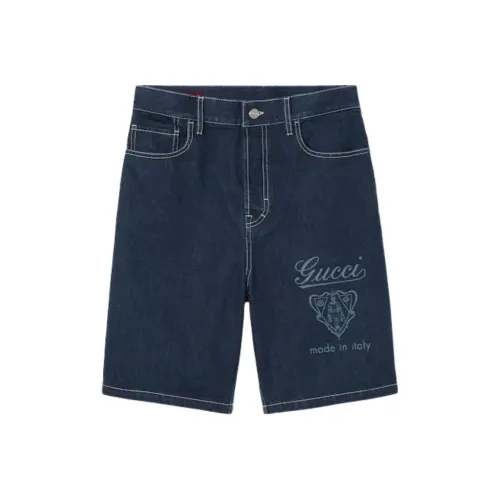 GUCCI Blue Men's Denim Shorts GUCCI Синие мужские джинсовые шорты